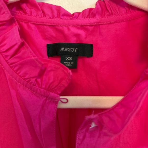 JCREW Puff-sleeve cotton poplin top pink size xs - Picture 3 of 5